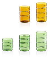 parisevetro - bicchiere vetro soffiato colorato borosilicato fatto a mano