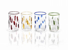 parisevetro - bicchiere goto vetro soffiato borosilicato fatto a mano
